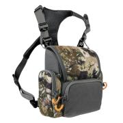 WOLFHUNT Bino Harnais de Poitrine pour Jumelles avec Pochette étanche pour télémètre, étui binino avec Sangle réglable pour la Chasse, Le Terrain, la randonnée, l'exploration Sauvage, Couleur OS