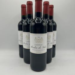 Vente flash ! 6 Bouteilles de vin rouge - Ch&acirc;teau Moulin de Sales Montagne Saint-Emilion - 2023