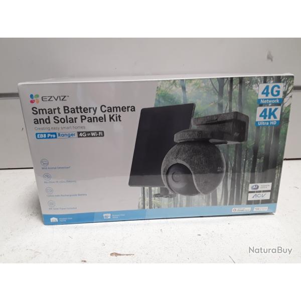 Camera sur batterie Ezviz 4G et wifi EB8 PRO RANGER + panneau solaire