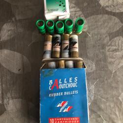 Vend 2 boites de   cartouches d&eacute;fense 10 balles , 5 chevrotine; cal 12