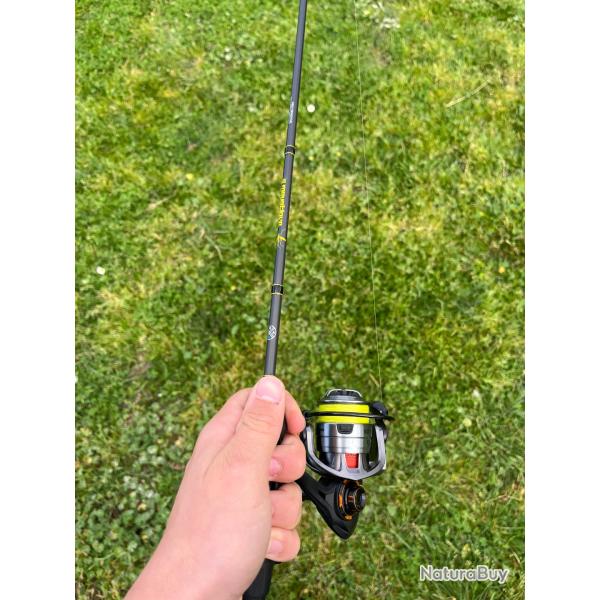 Ensemble truite canne moulinet tresse montage