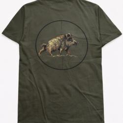Tshirt Manches Courtes Sanglier Couleur Vert Taille M - 1� sans prix de r&eacute;serve