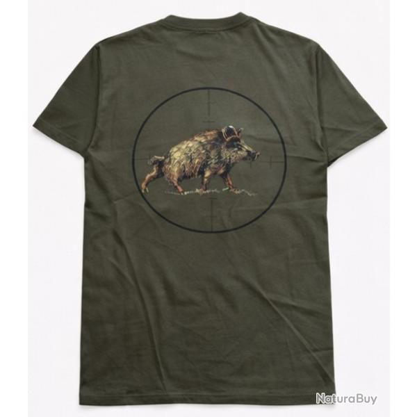 Tshirt Manches Courtes Sanglier Couleur Vert Taille M - 1� sans prix de r�serve