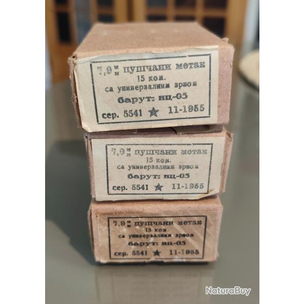 Bo�tes vides 7.92 mauser - yougoslavie