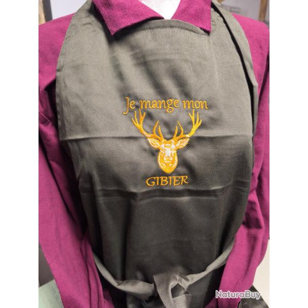 Tablier cuisine coton brod� cerf