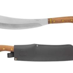 Condor 62728 Mini Duku - Parang Bushcraft en Acier Inoxydable 420 HC avec &Eacute;tui en Cuir