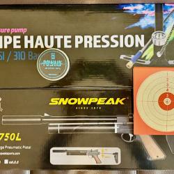 Pistolet PCP Snowpeak / Artemis PP750L 4.5 + Pompes (Neuf sous garantie) + plombs + cibles