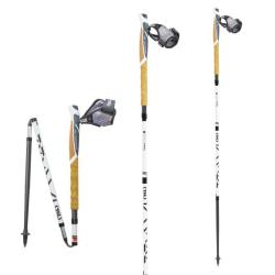 B&acirc;tons de Trail TSL "Trail Carbon 4 Cork Cross" (Fabriqu&eacute; en France) 125 cm