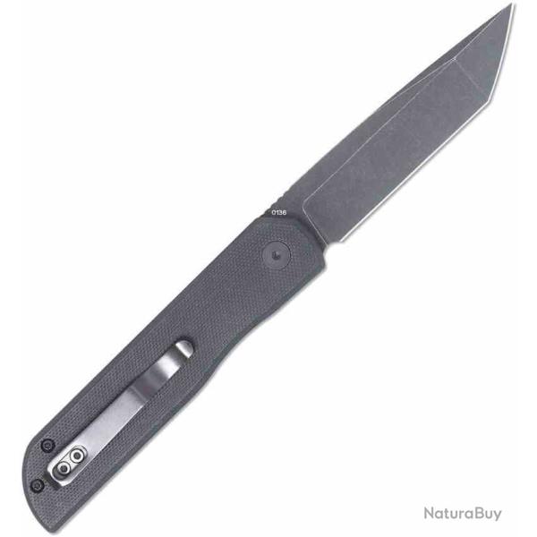 Couteau CobraTec Prowler Button Lock Lame Acier D2 Black Manche Black G10 CBTPLRBKBT