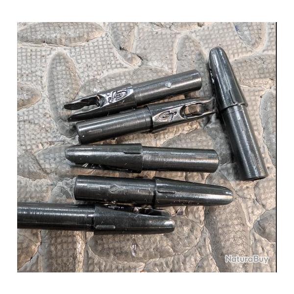 Lot 6 encoches Gold Tip diam�tre 246 noir