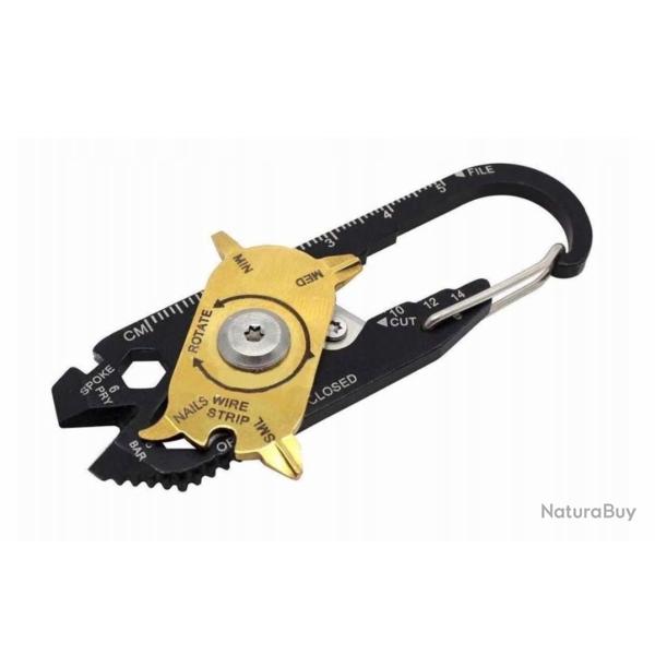 Mousqueton porte cl�s Multitool 20 en 1