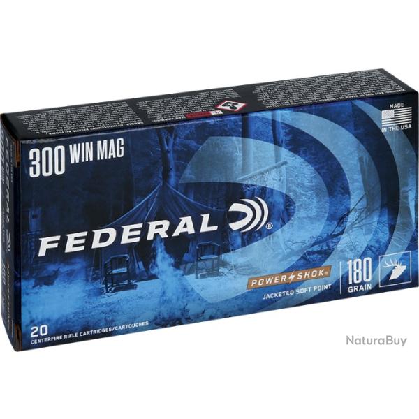 1 Boite de Balles Federal Power Shok 300 Win mag 180gr