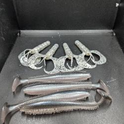 Lot 461 / Leurres souples FOXRAGE / 4 SPIKEY SHAD UV + 4 UV mini crawl ,DESTOCK..FISH AND FISHING.