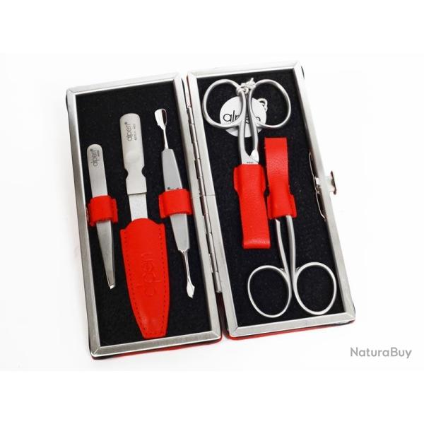 Trousse de manucure Alpen (5 pieces) rouge