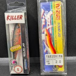 Lot 463/ Turlutte mer , WILLIAMSON KILLER+ YO-ZURI YAKUSHIMA.