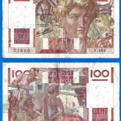 France 100 Francs 1947 Jeune Paysan Billet Frc Frcs Frs Europe