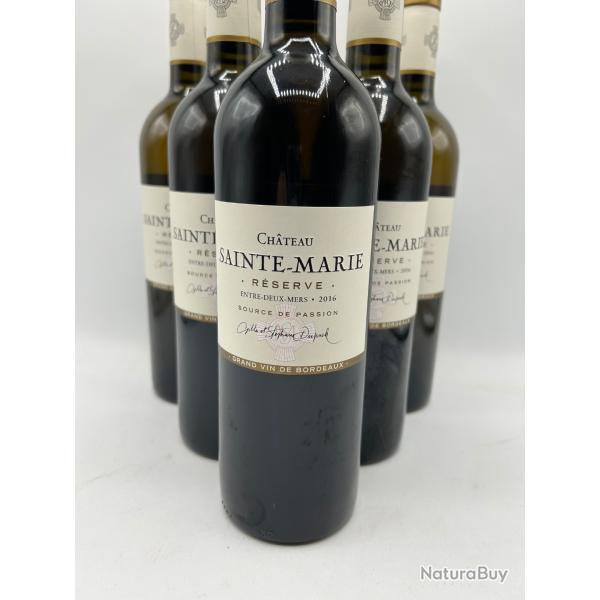 2016 Ch�teau Sainte-Marie R�serve Bordeaux Blanc - 1� - Sans Prix R�serve - 12 Bouteilles