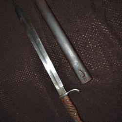 ba&iuml;onnette allemande 98/05 deuxi&egrave;me type production guerre 14-18 verdun 106 &egrave;me batterie