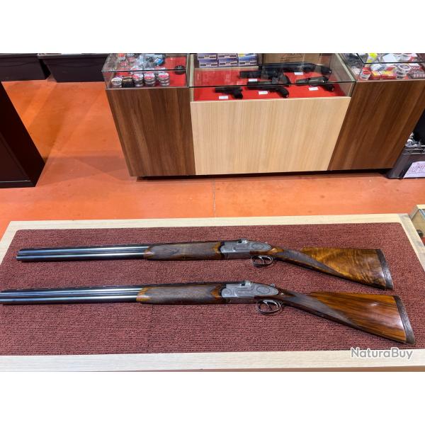 DOUBLETTE FUSILS BERETTA S2 A PLATINES CALIBRE 12/70 - 71CM - OCCASION EN L'ETAT