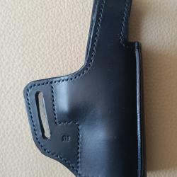 Holster cuir noir, droitier, pour pistolet CZ SHADOW