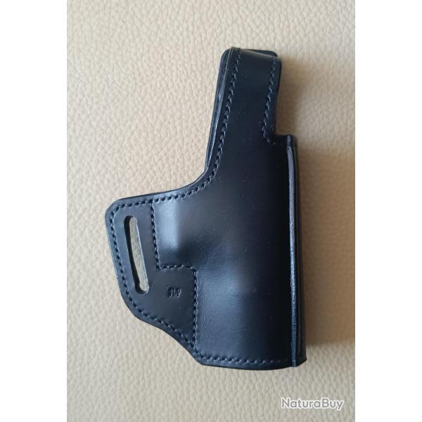 Holster cuir noir, droitier, pour pistolet CZ SHADOW