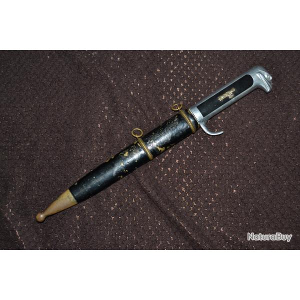 couteau dague italienne fasciste Mle 1937 seconde guerre poign�e aluminium b�nito