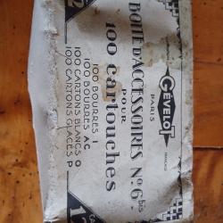 Boites d'accessoires n 6 bis pour 100 cartouches 100 bourres