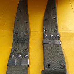 CEINTURON ABIME EN TISSU POUR FAMAS DE L'ARMEE FRANCAISE , LONGUEUR 100 CM  VENDU DANS L' ETAT  MOYE
