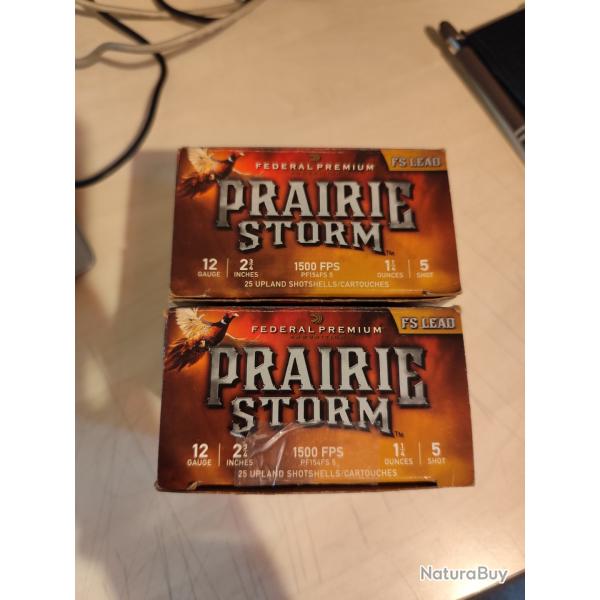 LOT DE 50 CARTOUCHES FEDERAL PRAIRIE STORM CALIBRE 12
