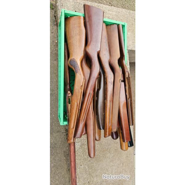 Lot de crosse de carabine a plomb ou 9mm ou 22 lr