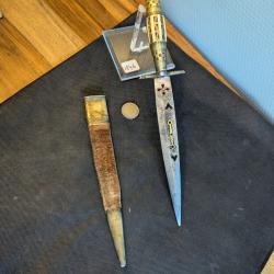 BELLE ET ANCIENNE DAGUE PUNAL ALBACETTE ESPAGNE 19 EM