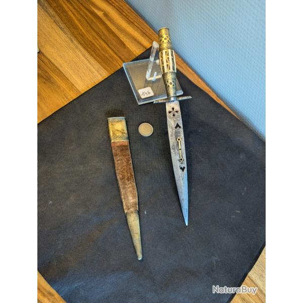 BELLE ET ANCIENNE DAGUE PUNAL ALBACETTE ESPAGNE 19 EM
