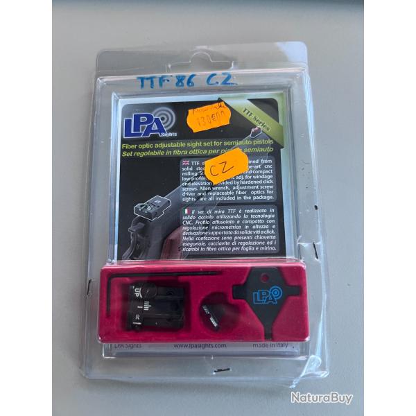 Hausse r�glable LPA + guidon point blanc - CZ Shadow / Shadow 2 / P09 / Kadet