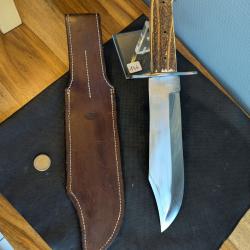 BEAU ET TRES ROBUSTE POIGNARD DE CHASSE BOWIE PIECE DE FORGE !