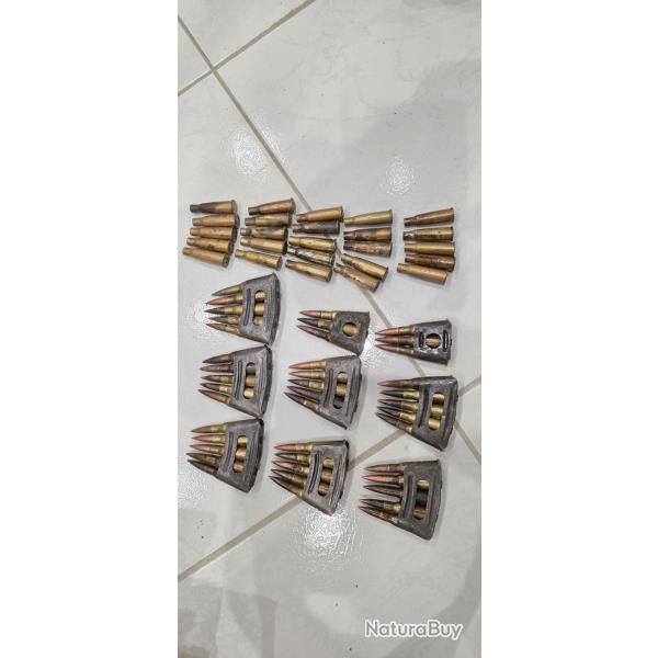 Lot des Clips  pour fusil Berthier pour calibre 8x50 8 mm lebel