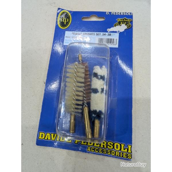 Kit de 3 brosses PEDERSOLI 54 58