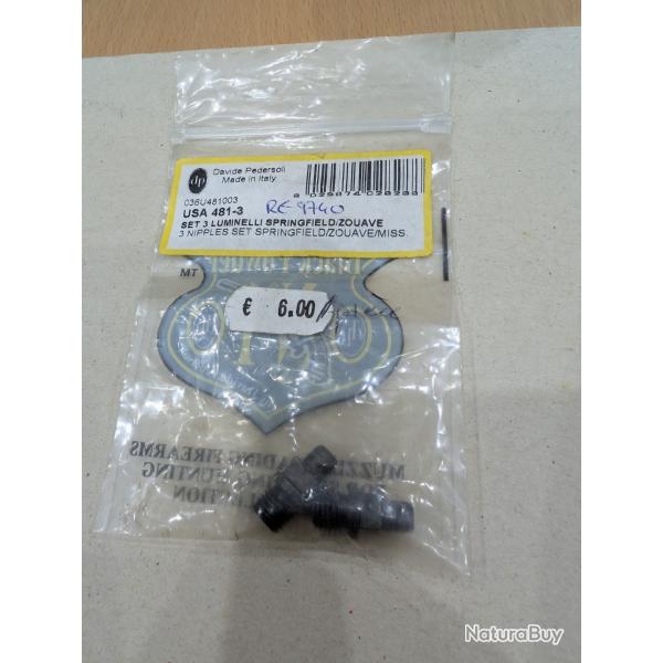 Paquet de 2 chemin�es PEDERSOLI carabine Springfield/Zouave