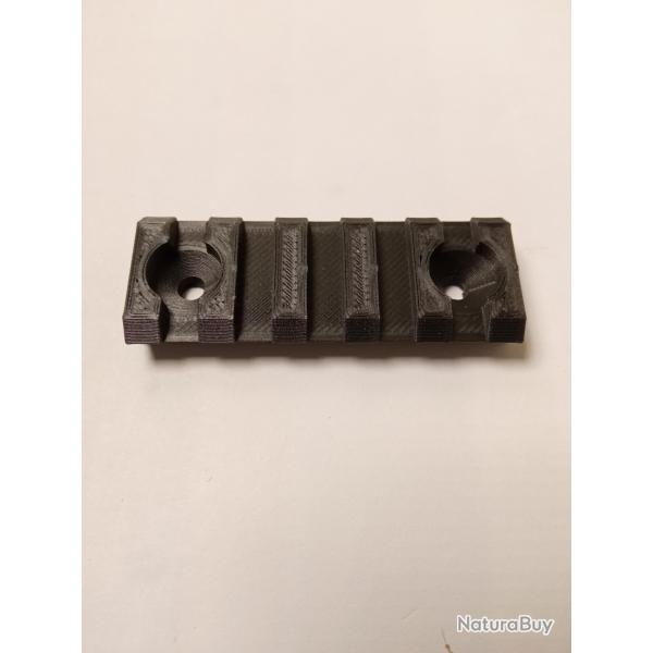 Rail picatinny 5.5cm carbone fibres