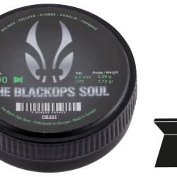 Plombs The Black Ops Soul &agrave; t&ecirc;te plate cal. 4,5 mm