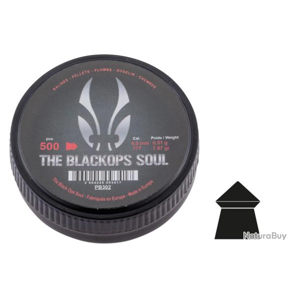 Plombs The Black Ops Soul � t�te pointue cal. 4,5 mm