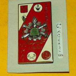 420&deg; D.S.L., Compagnie du Mat&eacute;riel, 12&deg; Mandat , rectangle blanc rouge blanc broch&eacute; par roue dent&eacute;e