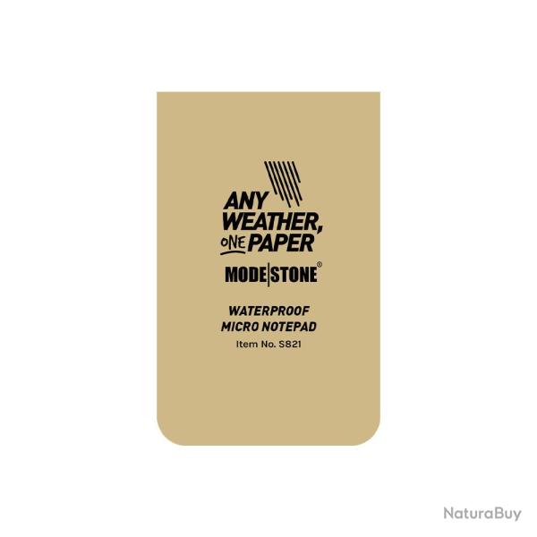 Mini carnet tout-temps 50 x 85 mm - Modestone Tan