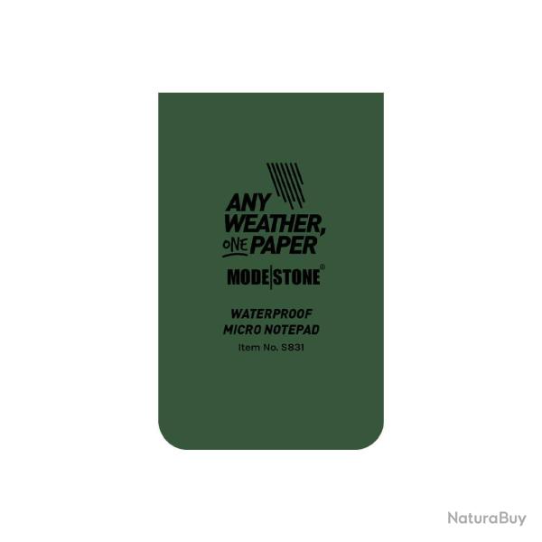 Mini carnet tout-temps 50 x 85 mm - Modestone Vert OD