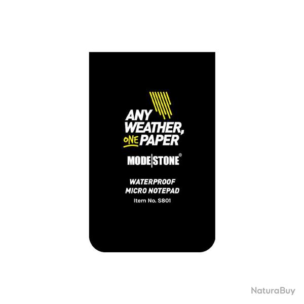 Mini carnet tout-temps 50 x 85 mm - Modestone Noir