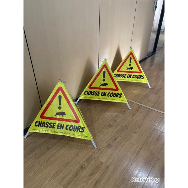 Panneau de chasse signalisation battue