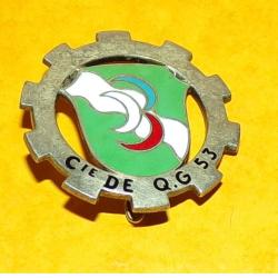 53&deg; Compagnie de Quartier G&eacute;n&eacute;ral, &eacute;mail, 10 dents, FABRICANT ARTHUS BERTRAND&nbsp;PARIS,HOMOLOGATION 791