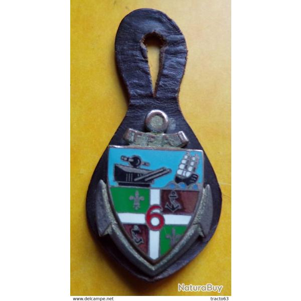 6� Groupe d'Artillerie de Marine, C.F.S, �mail, guilloch�, pastille ovale, FABRICANT DRAGO PARIS� ,H