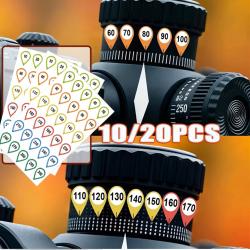 20 feuilles d'autocollants de tourelle optique de tir - Fixez votre r&eacute;glage ! (4)