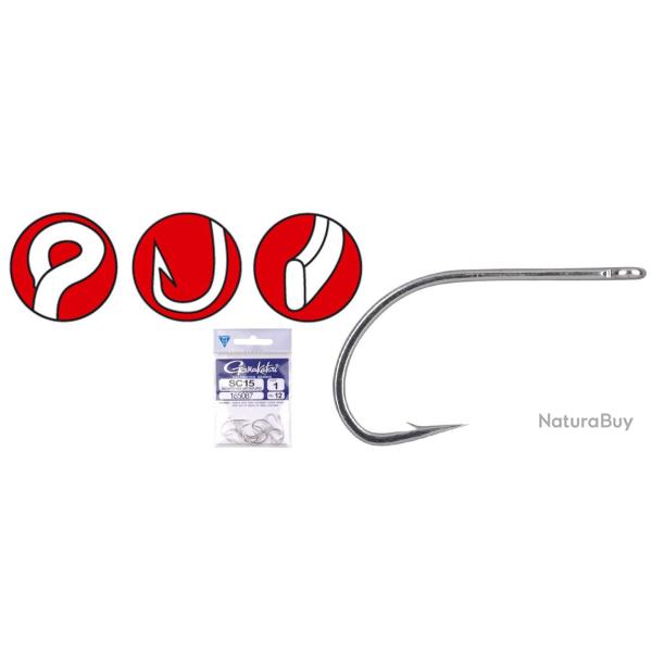 Hamecons sc15 Gamakatsu T1/0 x 12