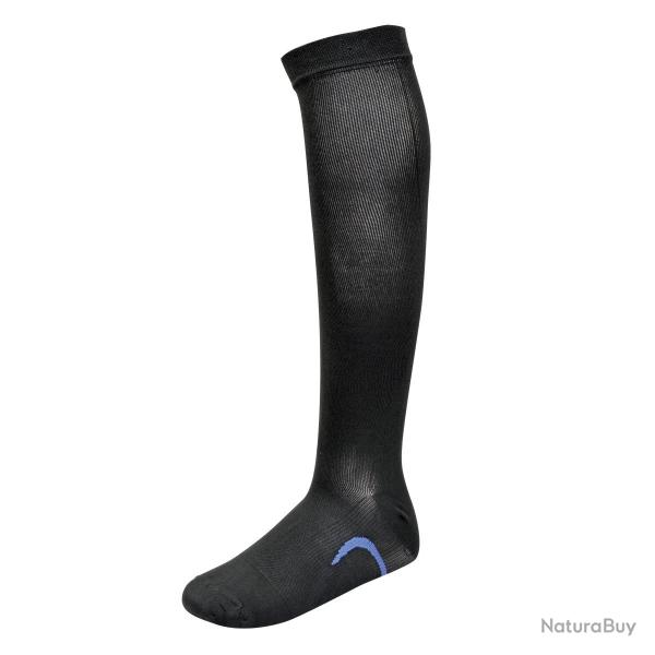 Mi-bas anti-fatigue homme - Contention graduelle - Noir 39 / 42